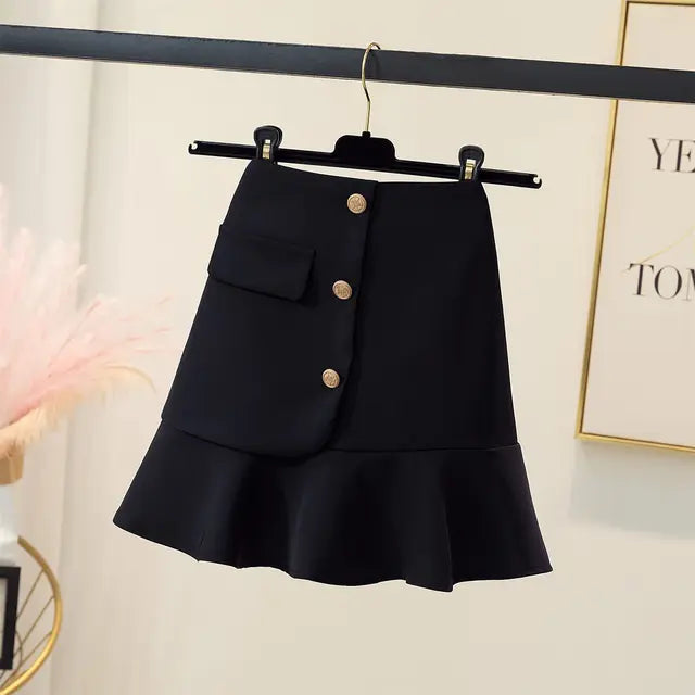 Skirts Women Summer Ruffles Design A-line Solid Empire Streetwear Simple 3-colors All-match Basic Mini §À§ҧܧÑ §¨§֧ߧã§ܧѧñ Chic Female