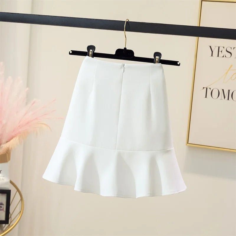 Skirts Women Summer Ruffles Design A-line Solid Empire Streetwear Simple 3-colors All-match Basic Mini §À§ҧܧÑ §¨§֧ߧã§ܧѧñ Chic Female